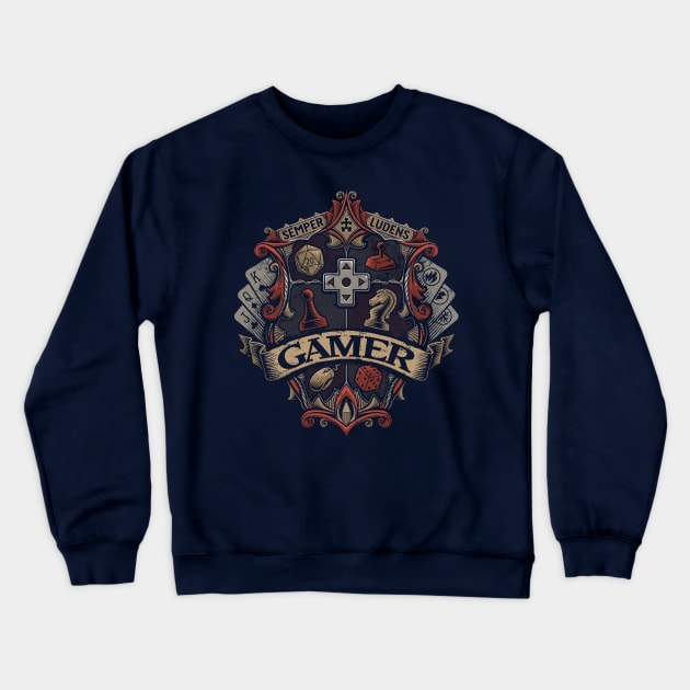 Gamer Crest Crewneck Sweatshirt by CoryFreemanDesign